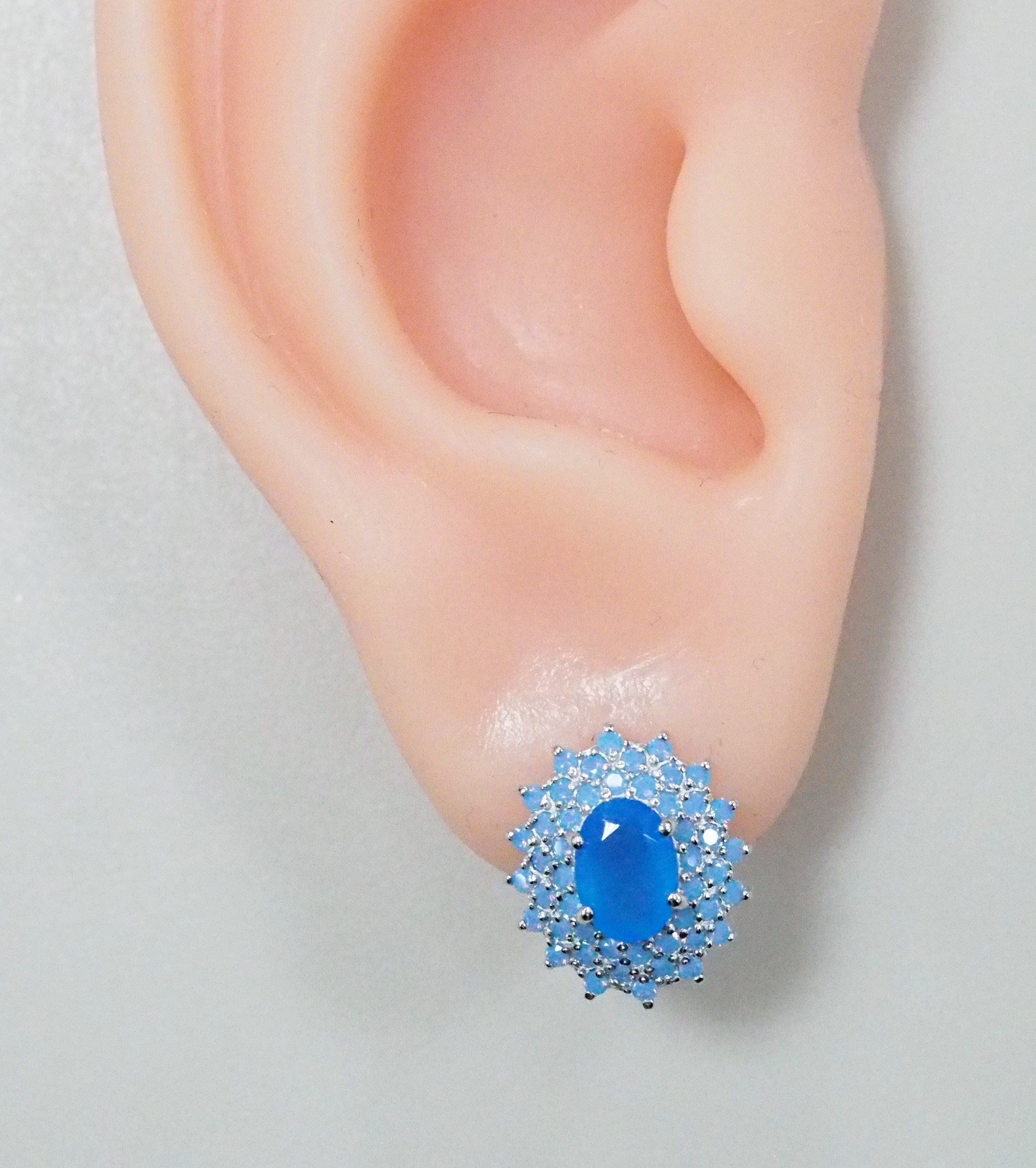 Серебряные серьги с агатами